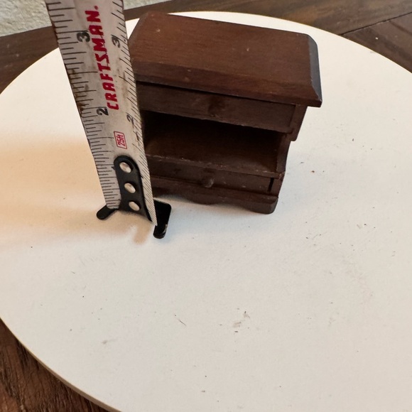 Vintage Wood Dollhouse Furniture Side Table - Picture 3 of 4